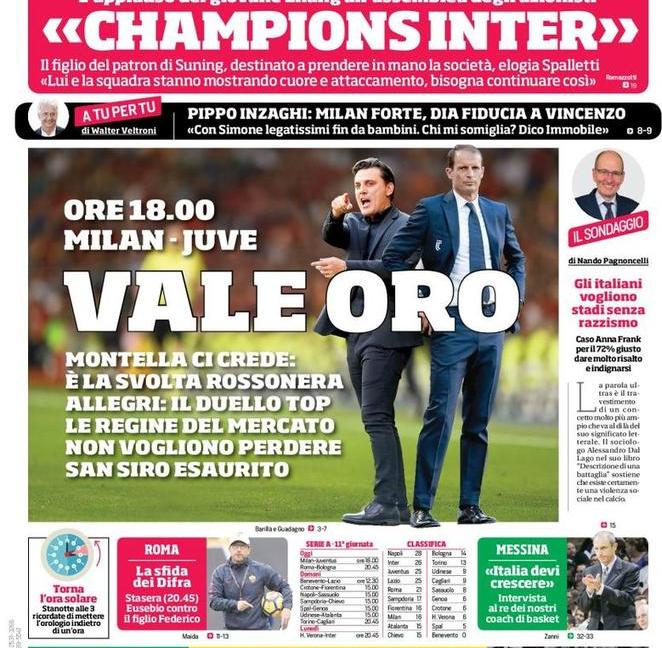 #MilanJuventus, Allegri: #MilanJuventus, Allegri: