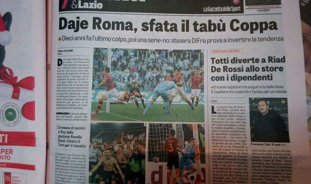 TIM CUP - Roma sfuma il triplete: eliminata dal Torino TIM CUP - Roma sfuma il triplete: eliminata dal Torino