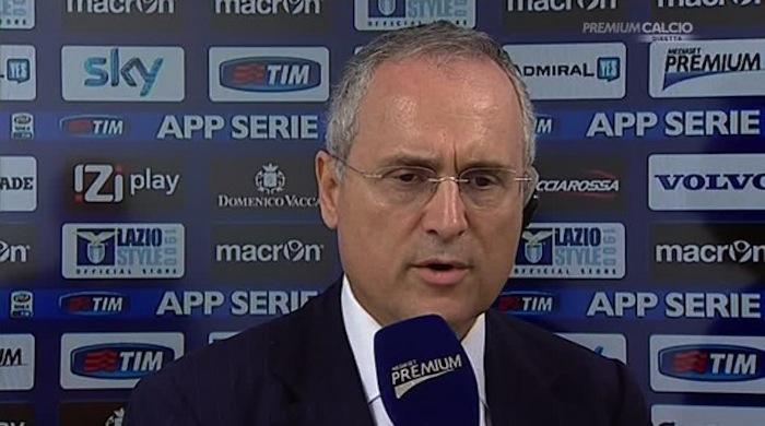 Lotito: 'Impariamo a convivere col virus e facciamo ripartire il calcio'