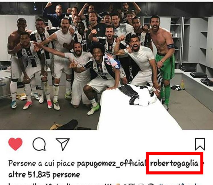 Gagliardini, passione Juve. All'andata allo Stadium al ritorno like alla festa