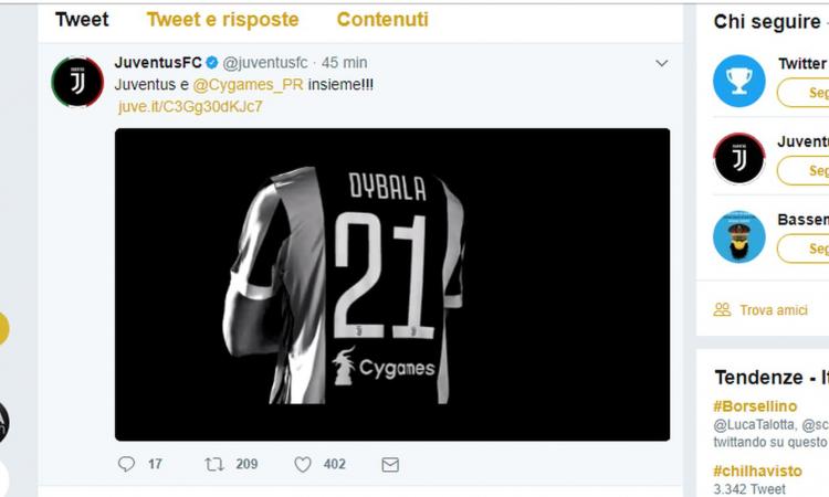 Juve, UFFICIALE: partnership con Cygames, primo sponsor sul retro della maglia
