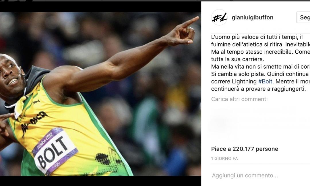 Buffon, il messaggio a Bolt è da lacrime agli occhi: parla anche di se stesso? 