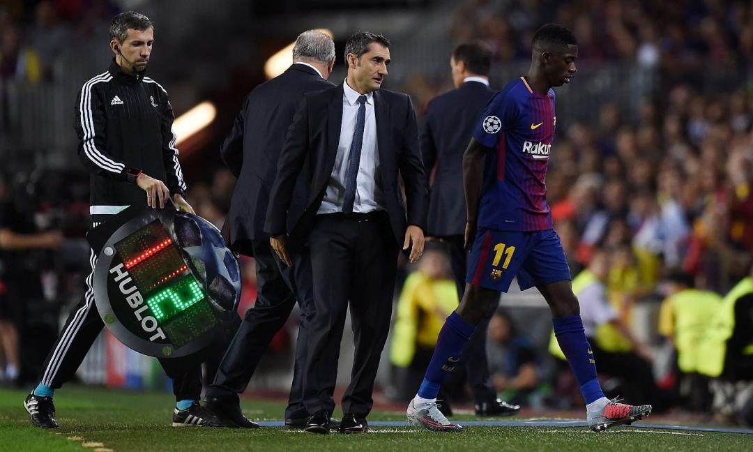 Barcellona: out Dembelè per infortunio