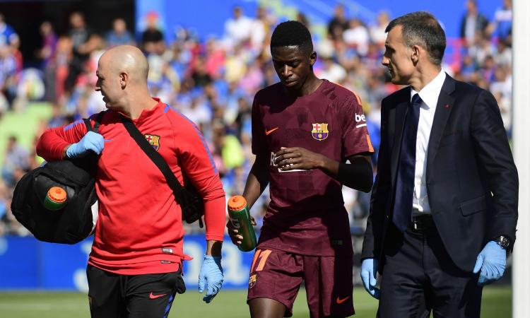 Il Barcellona piange: Dembelé fuori 3-4 mesi