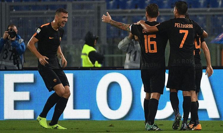 Roma-Verona 3-0: doppietta di Dzeko, esordio per Schick
