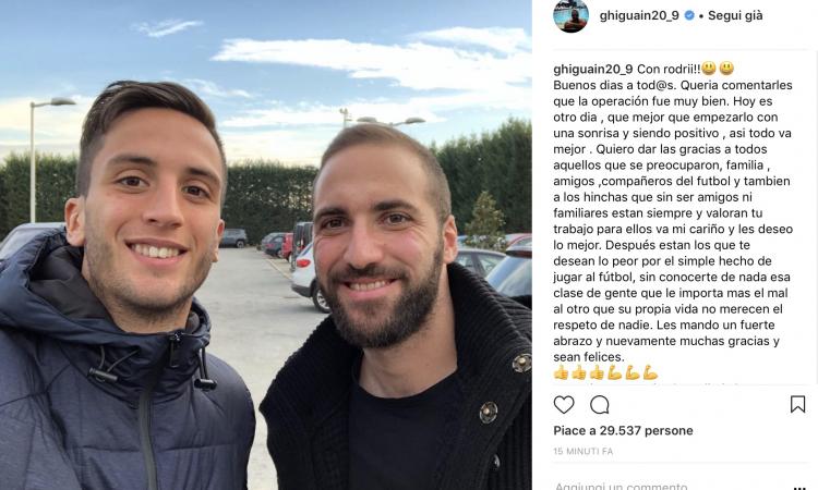 Higuain: 'Operazione andata bene'. Poi la bordata ai tifosi del Napoli! FOTO