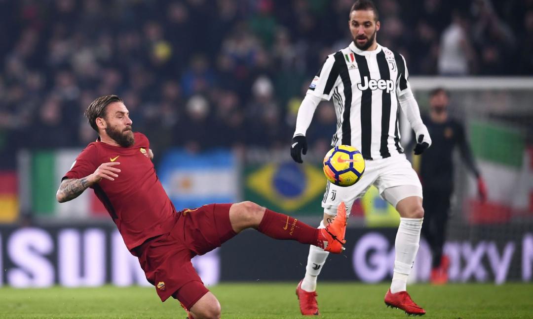 Juve-Roma, MOVIOLA: manca un rigore, De Rossi rischia l'espulsione