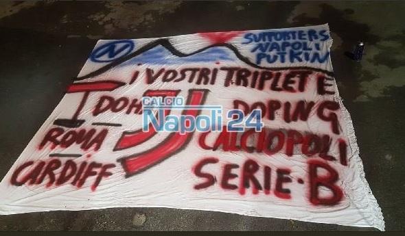 Juventus Club attaccato a Napoli: 'Triplete? Doping, Calciopoli e Serie B' FOTO