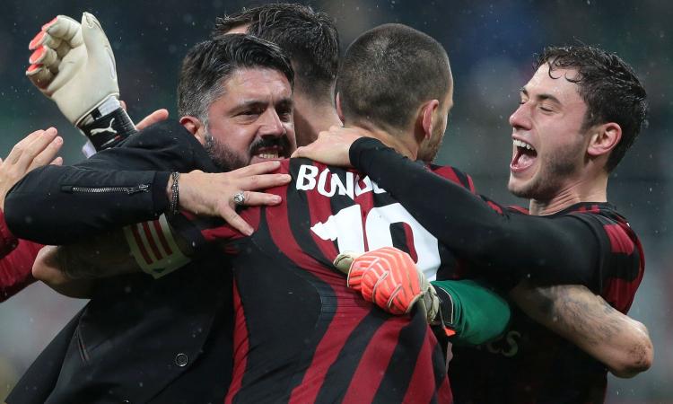 Milan, Gattuso saluta Bonucci: 'Ha espresso un desiderio'