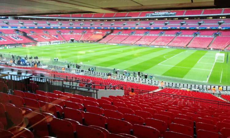 Verso Tottenham-Juve: FOTO e VIDEO da Wembley, che atmosfera!