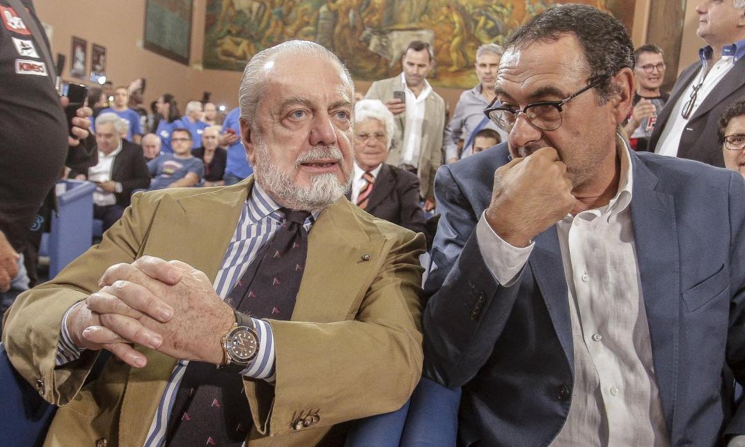 De Laurentiis: 'Sarri alla Juve? Gli auguro di non vincere, mai creduto al suo amore'