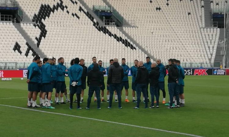 Real Madrid in campo allo Stadium: c'è anche Florentino Perez FOTO