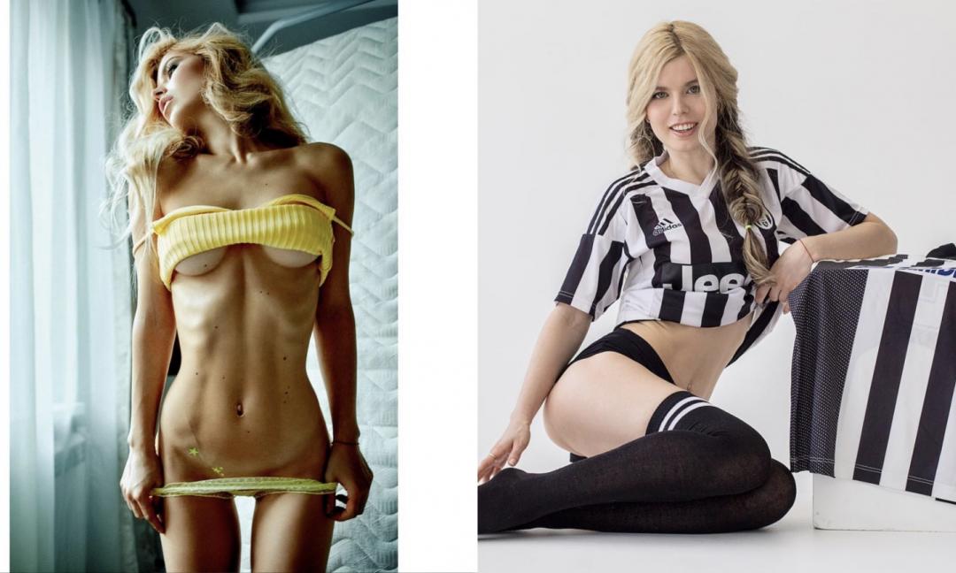 Maria, la top model russa fa impazzire tutti con la maglia della Juve! FOTO