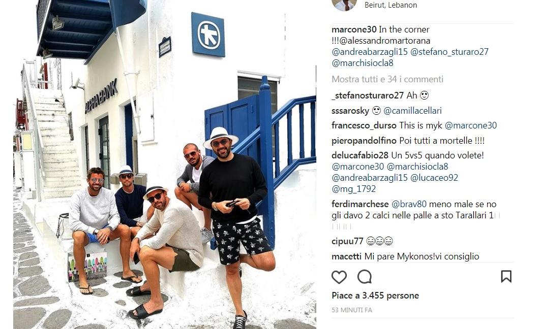 Marchisio, Barzagli e Sturaro: vacanze in Grecia con un ex Juve GALLERY