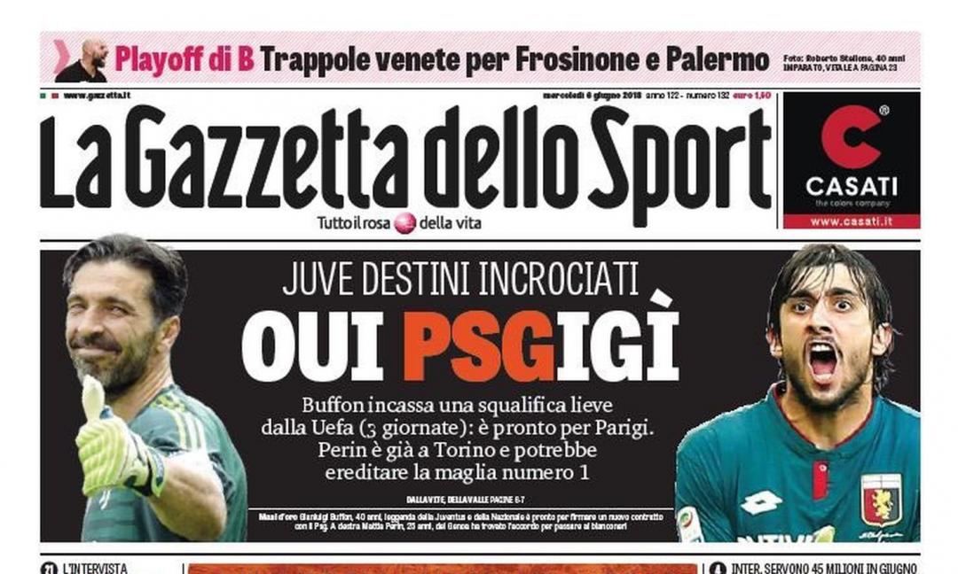 Pogba o Milinkovic per la Juve, 'Oui PSGigi': le prime pagine dei quotidiani
