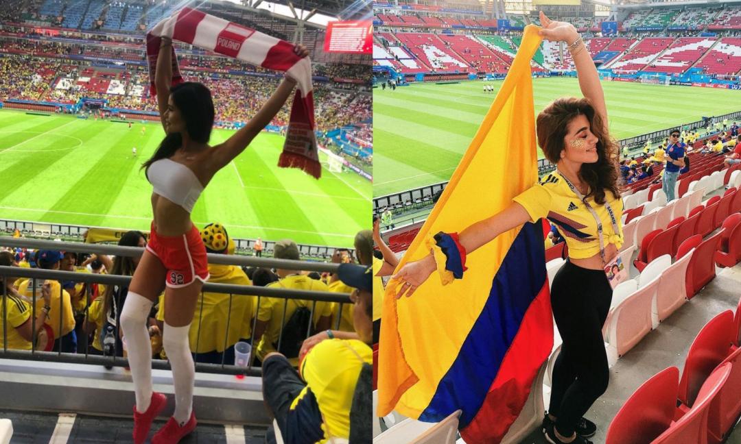 Polonia-Colombia anche sugli spalti: a suon di scatti sexy! FOTO