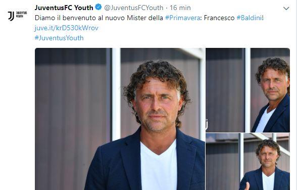 UFFICIALE: Baldini è il nuovo allenatore della Juve Primavera
