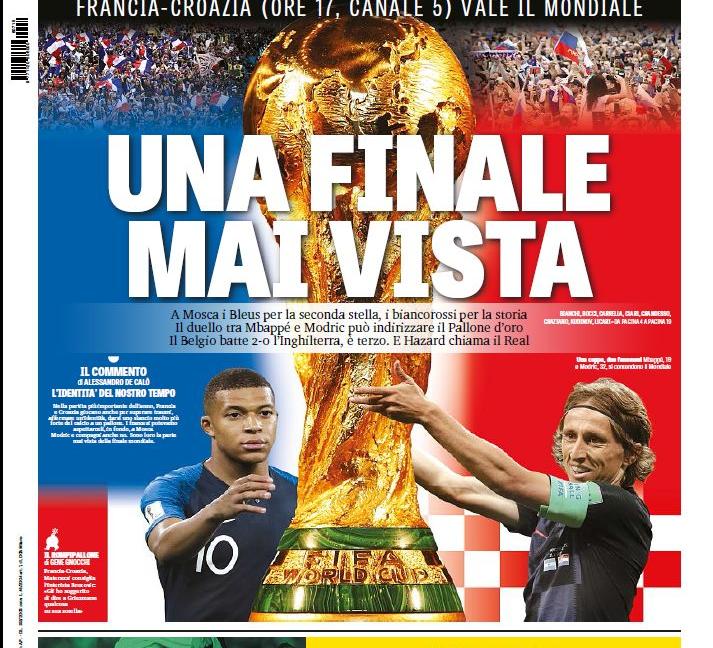 'Ronaldo, una Mole d'oro'. 'CR7 offerto anche al Napoli': le prime pagine di oggi