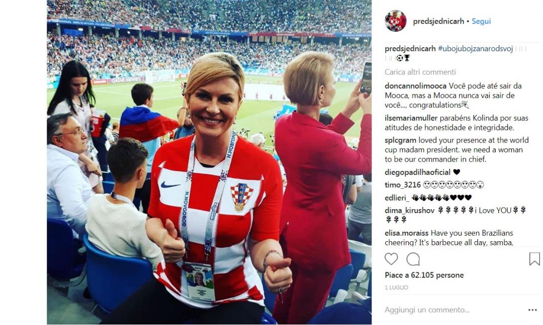 Kolinda consola Mandzukic: la presidente è 'virale' sul web GALLERY