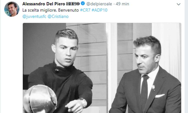 Ronaldo alla Juve, tutti i saluti: da Dybala a Del Piero, ma non solo...