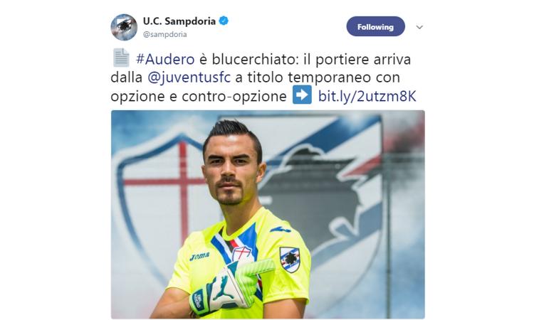 Sampdoria, UFFICIALE Audero dalla Juve: i dettagli