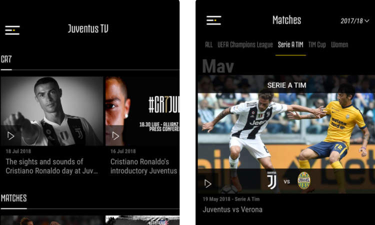 Juventus TV, la nuova piattaforma: visibili tutti i match completi, i prezzi