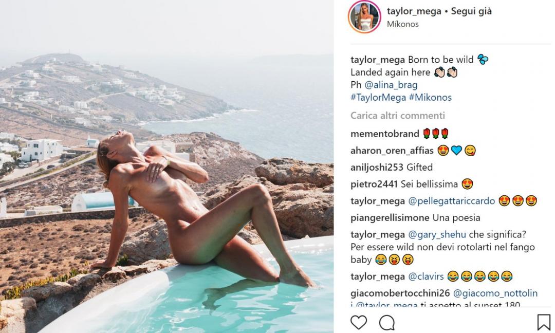 Taylor esplosiva! La tifosa della Juve senza veli a Mykonos FOTO