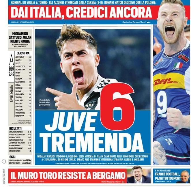 'Juve 6 tremenda', 'Joya grande': tutte le prime pagine dei giornali! FOTO