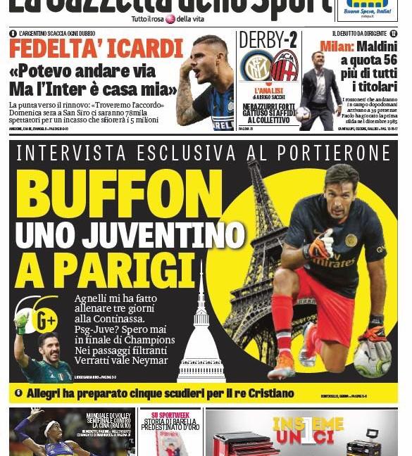 Ronaldo e Piatek 'pensano solo alla Juve': le prime pagine di oggi