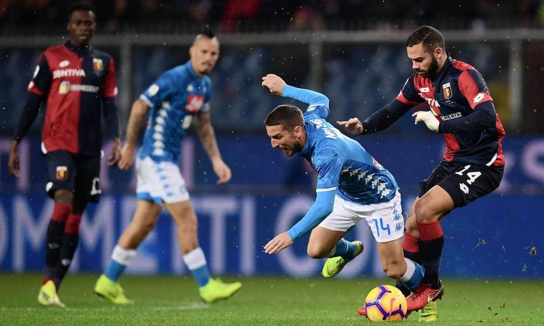 Genoa-Napoli, autogol di Biraschi: proteste per una spinta di Albiol