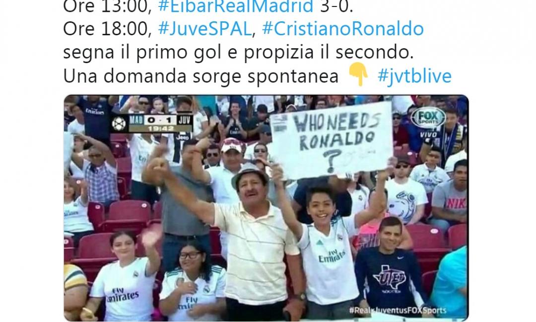 Juve-Spal sui social: CR7 primo tra i marcatori di A zittisce i gufi GALLERY