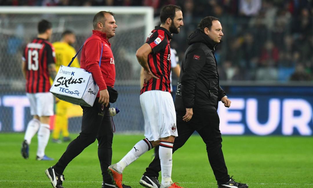 Milan, da Higuain a Biglia: le condizioni degli infortunati