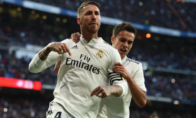 Sergio Ramos provoca Ronaldo: esulta come CR7! VIDEO