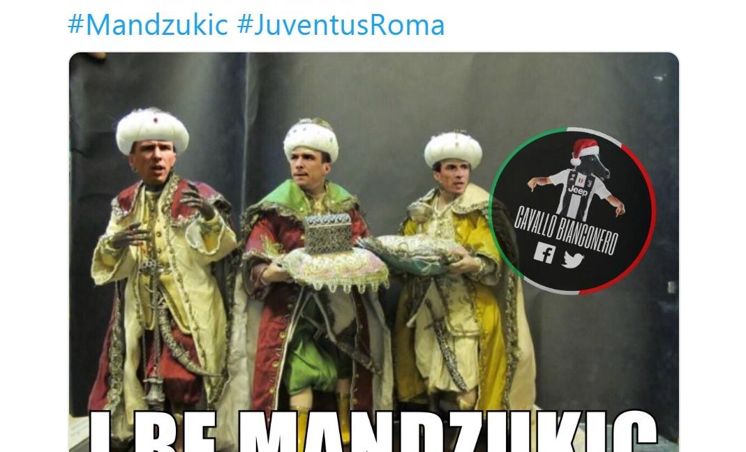 Juve-Roma vista dai social: il solito Mandzukic, sfottò per Massa GALLERY