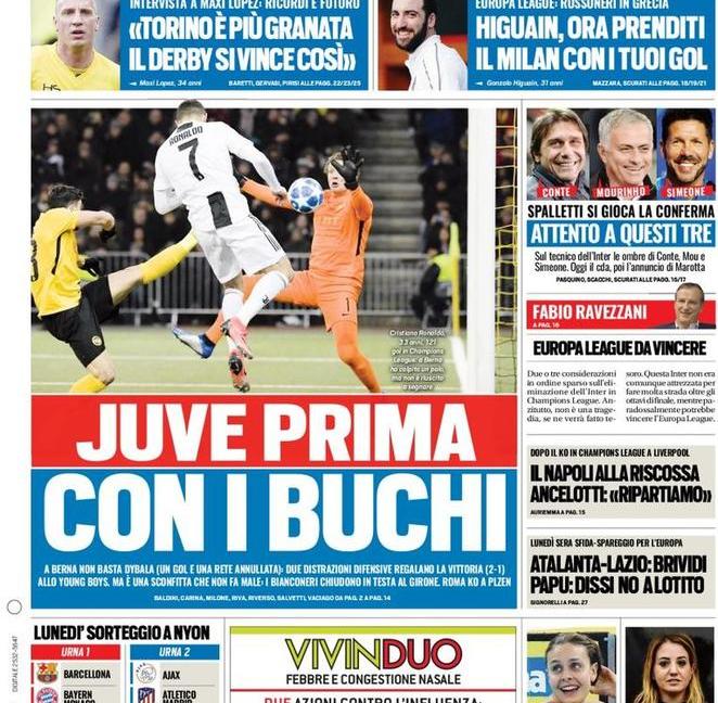 'Juve prima con i buchi', Marotta porta Conte all'Inter! Le prime pagine di oggi