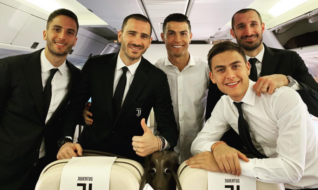 Juve in volo per Gedda: le FOTO e i VIDEO dei bianconeri