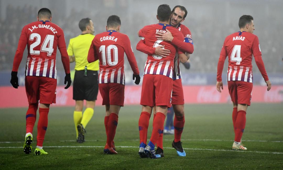Atletico, verso la Juve: Koke si allena a parte, out Lucas Hernandez