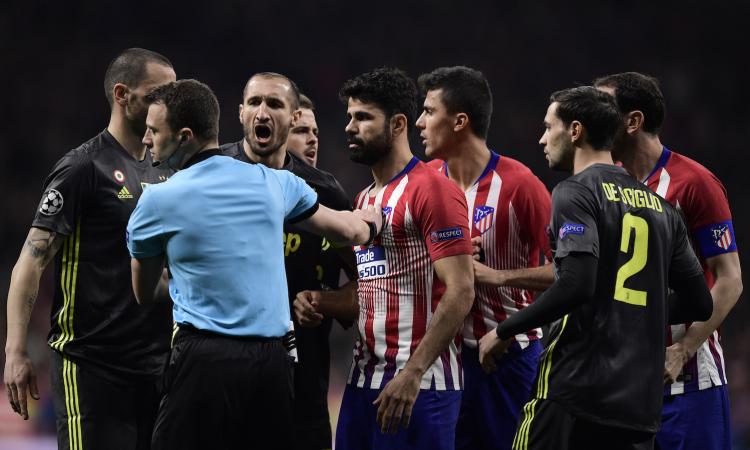 Ad Atletico: 'Juve? Sempre favorita, Chiellini ha ingannato gli arbitri'