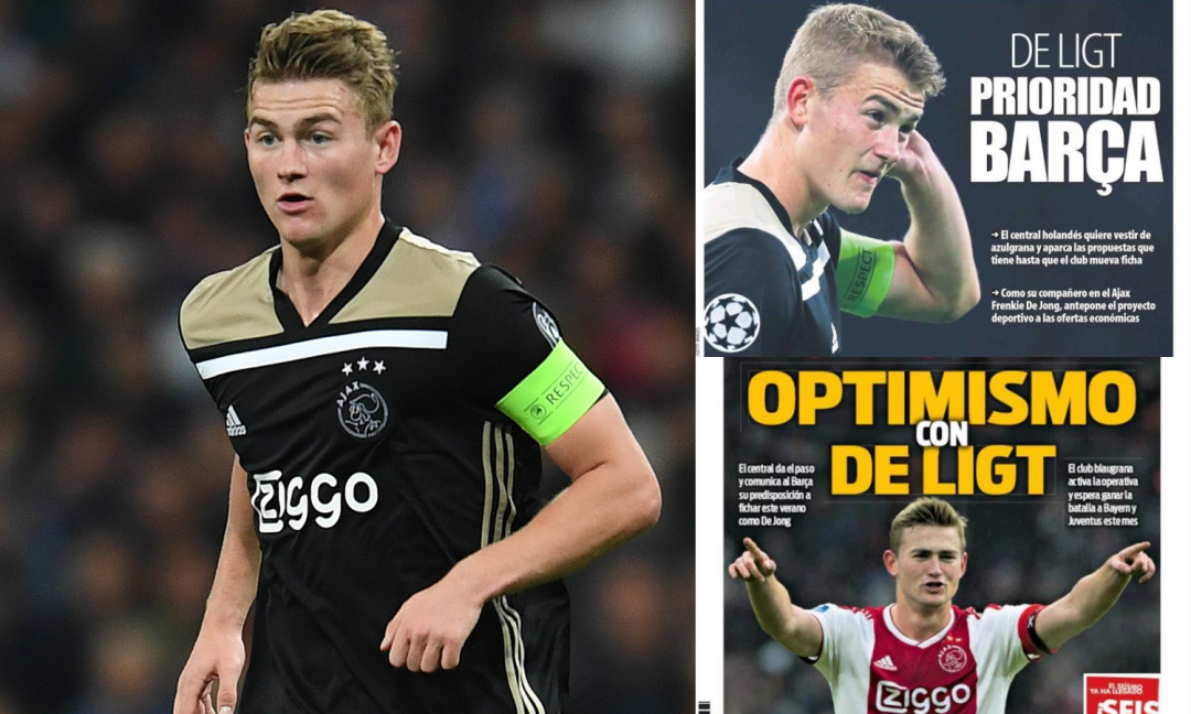 'Barça ottimista per De Ligt'. La Juve tenta un nuovo sorpasso