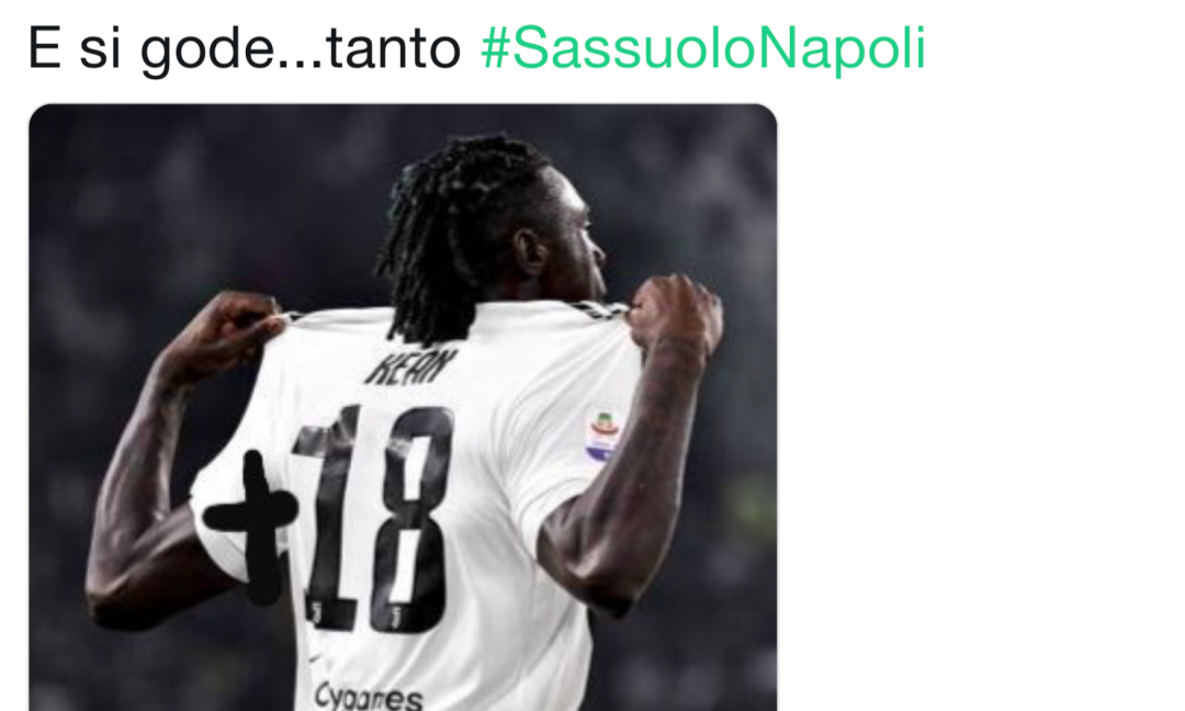 Juve a +18 sul Napoli, il web non perdona: 'Kean sapeva tutto!'