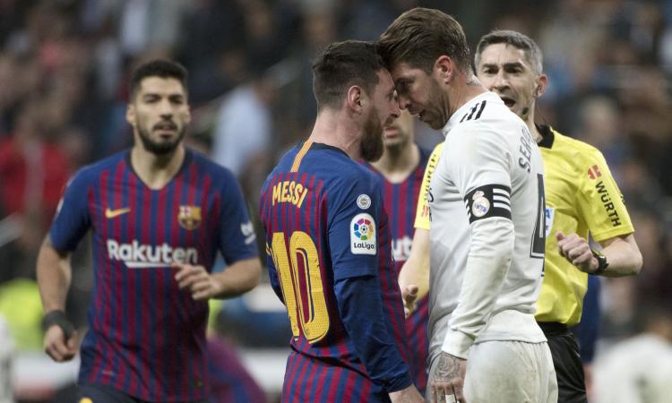 Real Madrid-Barcellona 0-1, decide Rakitic, scintille Ramos-Messi