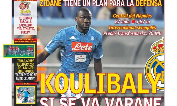 AS in prima pagina: 'Real Madrid su Koulibaly, c'è l'incontro!'