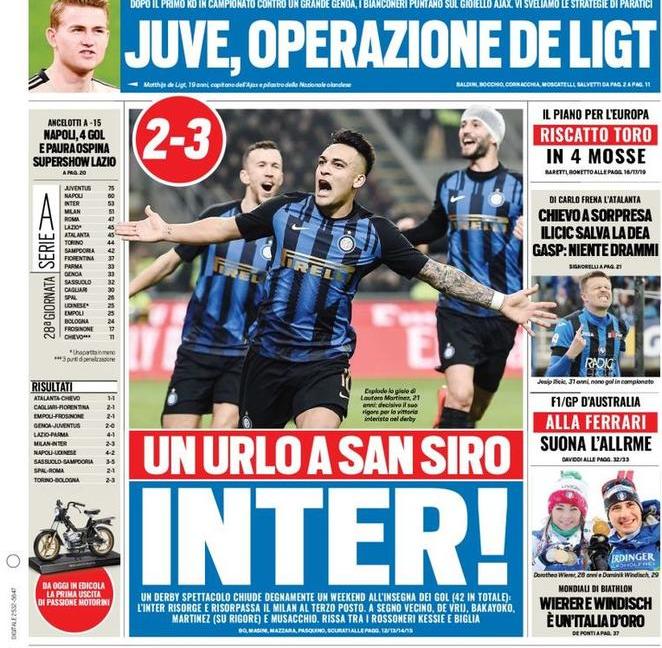 'Juve, operazione De Ligt': tutte le prime pagine di oggi