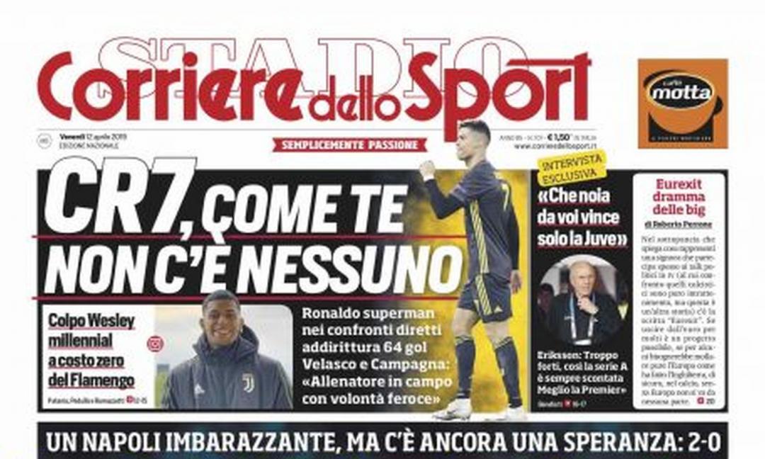 'Come CR7 non c'è nessuno', 'Con lui si può': le prime pagine dei quotidiani