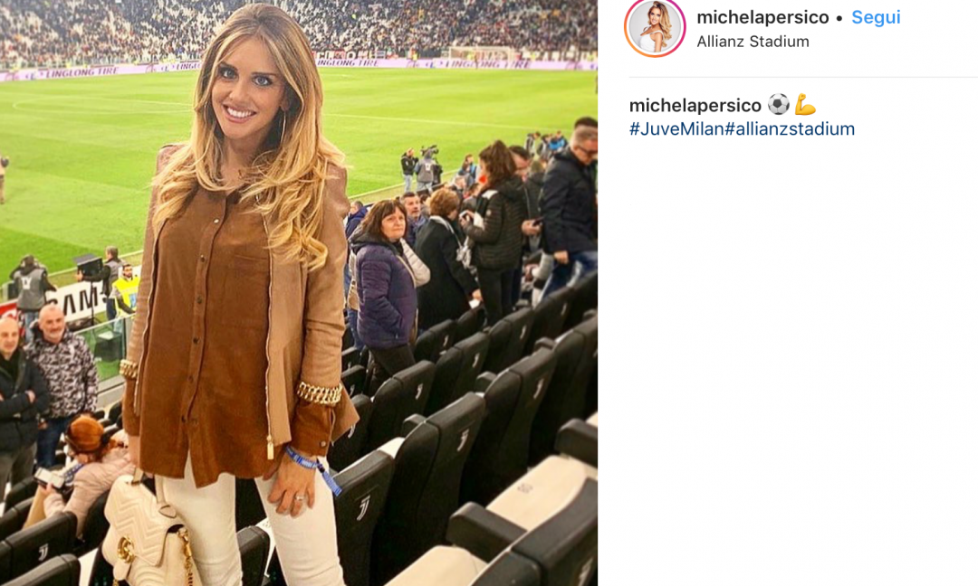 Rugani in campo, Michela sorride in tribuna FOTO