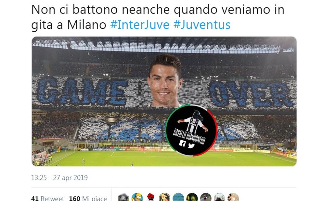 Inter-Juve sui social: 'Game over in Champions? Senti chi parla' GALLERY
