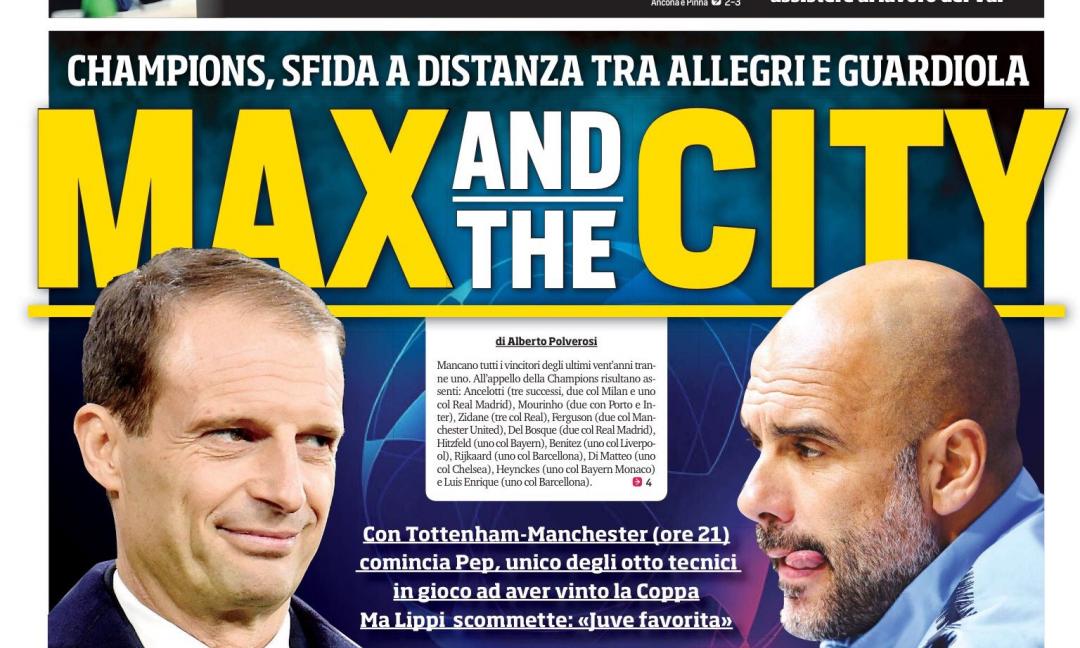 'CR7 c'è', 'Max and the City': le prime pagine dei quotidiani