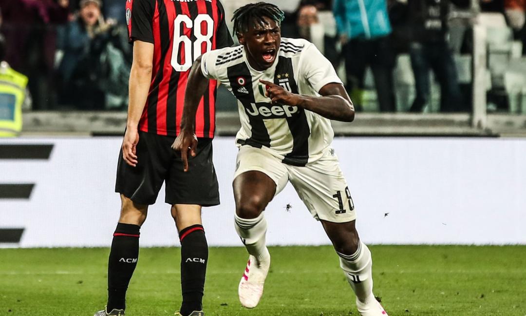 Juve-Milan: mani-comio più Kean