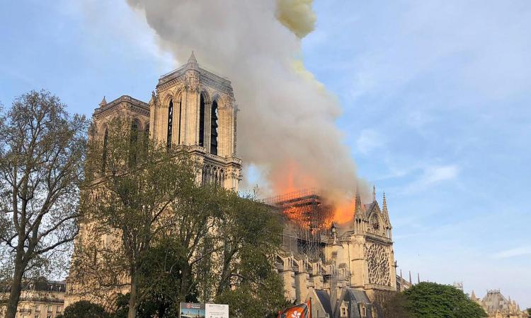 Parigi, incendio devasta Notre-Dame: grave un pompiere. 'Struttura salva' FOTO e VIDEO