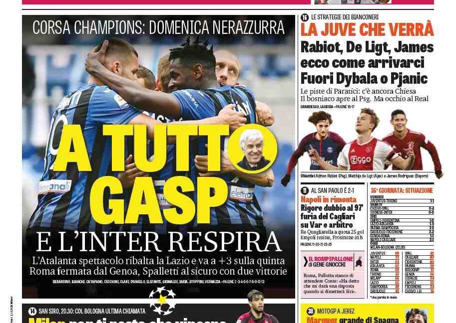 'Doppio colpo', 'La Juve che verrà': le prime dei quotidiani